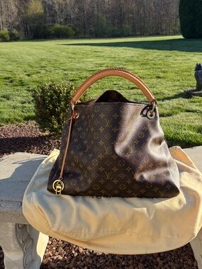Louis Vuitton Monogram Canvas Hobo Bag - Brown